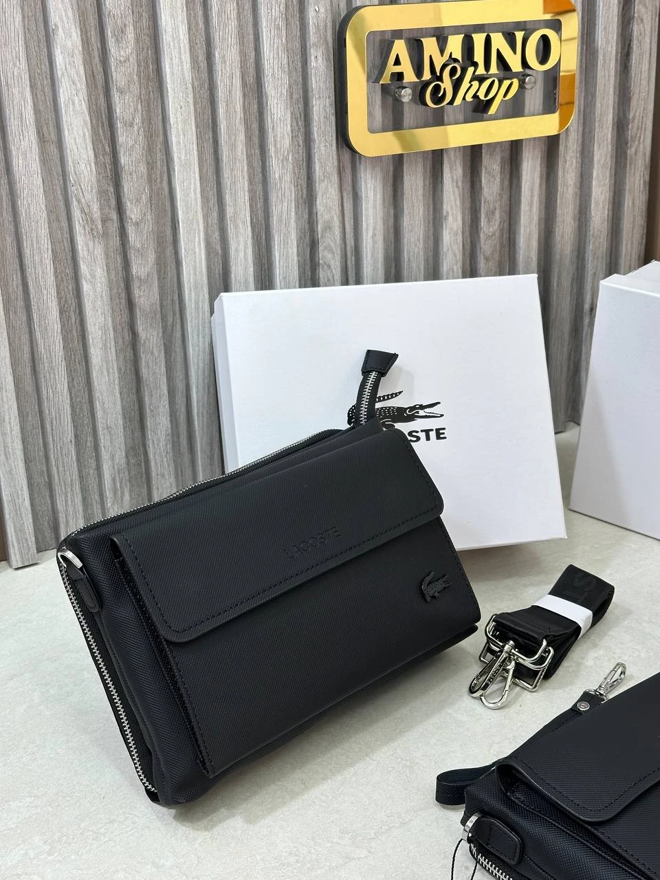 Sacoche lacoste black style